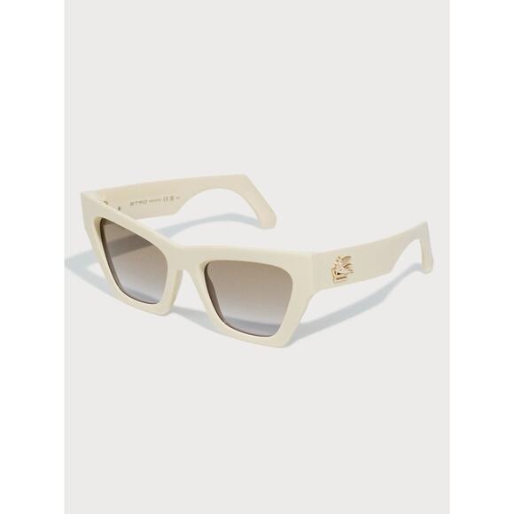 Etro ETRO0050/S 0SZJQR Cream Cat Eye Sunglasses with Gradient Lenses Authentic